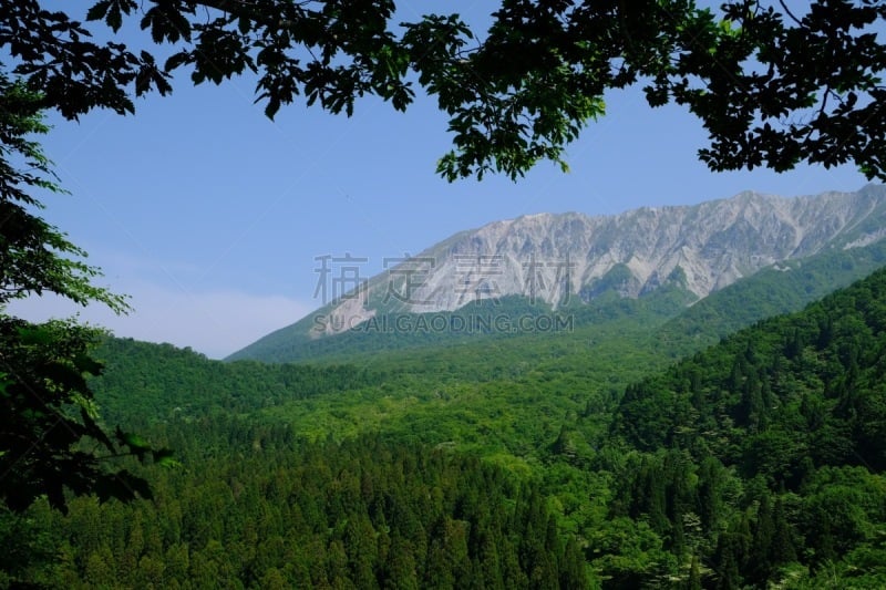 daisen,摄像机拍摄角度,日本山毛榉,鸟取县,本州岛中国地区,水平画幅,山,无人,著名景点,日本