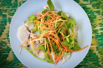 蔬菜,清新,鱼类,切片食物,罗非鱼,生食,鱼片,牛排,泰国食品,香料