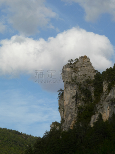 法国,垂直画幅,地形,景观设计,罗泽尔,无人,户外,加尔德,摄影