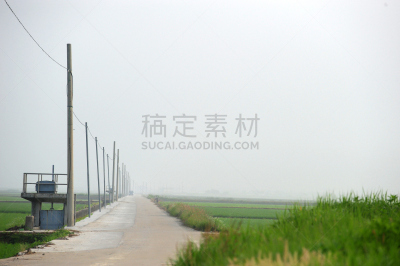 地形,杆,天空,草原,中长距离,金属丝,电源,韩国,座机,大农场