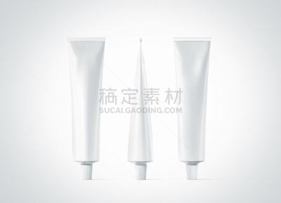 正面视角,装管,白色,空白的,药膏,侧面视角,后背,水平画幅,无人,奶油
