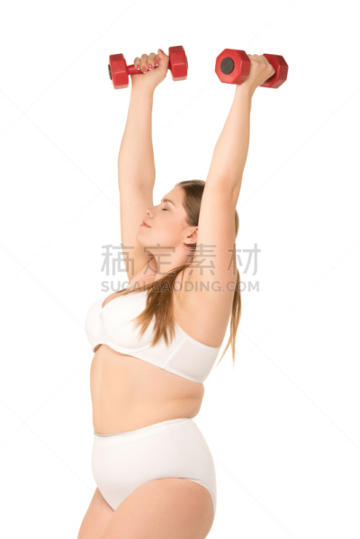 哑铃,女人,垂直画幅,美人,腹腔,白色指甲油,白人,仅成年人,培训课