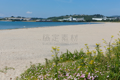 康沃尔,英格兰,海滩,圣奥斯泰尔,水,度假胜地,水平画幅,沙子,旅行者,户外