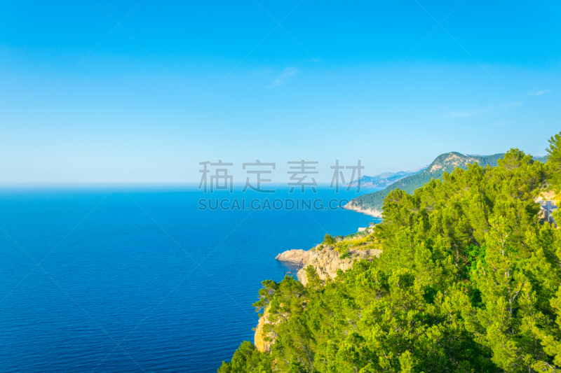 撕破的,海岸线,马略卡,西班牙,看风景,sexton,面向陆地,自然界的状态,野生动物,地中海