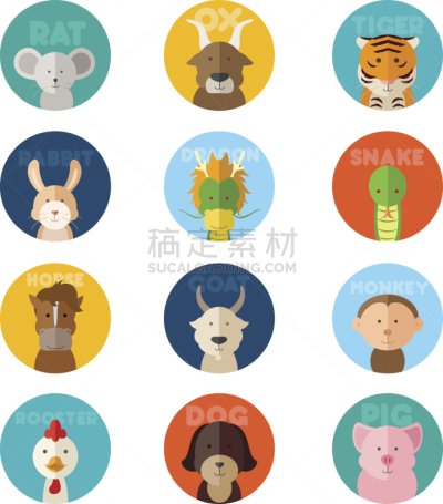 十二生肖,动物,蛇年,马年,老鼠,猴子,动物主题,蛇,猿,狗
