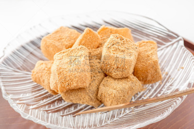 蕨饼,饺子,日本,淀粉,欧洲蕨,传统,日本点心,食品,图像