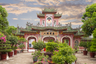 会安,寺庙,chinese temple dog,孔子庙,殖民地式,斯洛伐克,越南,大门,宝塔,天空