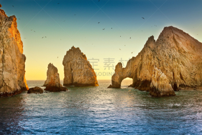 岩石,海洋,风景,兰兹角,地形,巨大的,洛斯卡沃斯,圣路卢卡斯,下加利福尼亚半岛,墨西哥