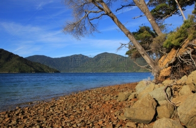 marlborough sounds,水湾,海湾,picton,水,天空,水平画幅,山,无人,澳大拉西亚