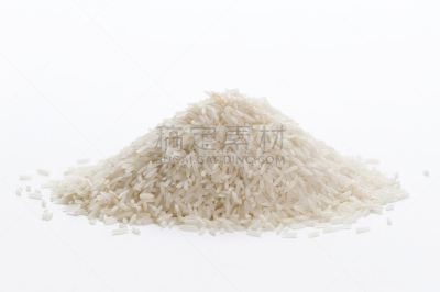 印度香米,白色,水平画幅,小的,剪贴路径,无人,生食,背景分离,堆,米