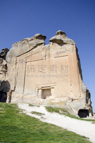 埃斯基谢希尔,垂尖圆锥帽,赫梯文明,垂直画幅,修道院,岩石,安纳托利亚,建筑,无人,符号