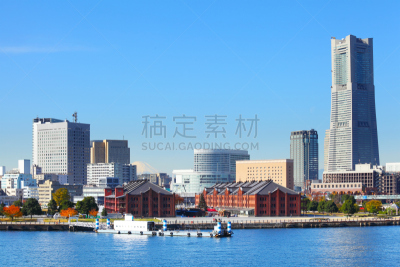 城市,横滨,办公室,水,天空,留白,公园,水平画幅,建筑,无人