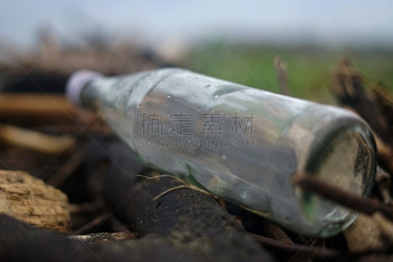 瓶子,海洋,水,天空,沙子,半空中,泥土,夏天,海滩