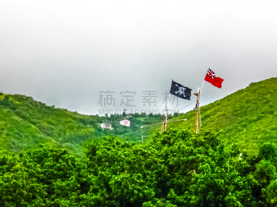 托投拉岛,加勒比海,路,城镇,地形,伦敦城,天空,古老的,古典式,旅行者