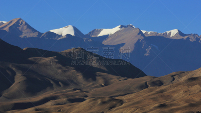 姆斯堂自治区,尼泊尔,地形,天空,水平画幅,雪,无人,喜马拉雅山脉,户外,干的