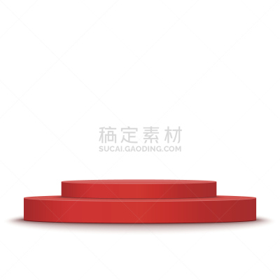 绘画插图,舞台,矢量,圆形,白色背景,分离着色,指挥台,体育场,留白,形状