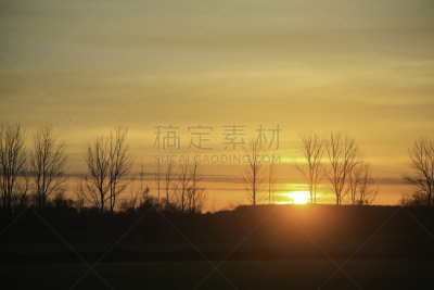 瓦沙加海滩滩,加拿大,安大略省,非都市风光,水平画幅,橙色,无人,城市天际线,早晨,曙暮光