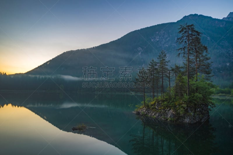 julian alps,湖,山,在上面,黎明,水晶,水,天空,美