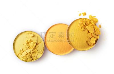 彩妆,圆形,眼影,黄色,扑面粉,面包屑,粉饼,脸颊,碾碎了的,腮红