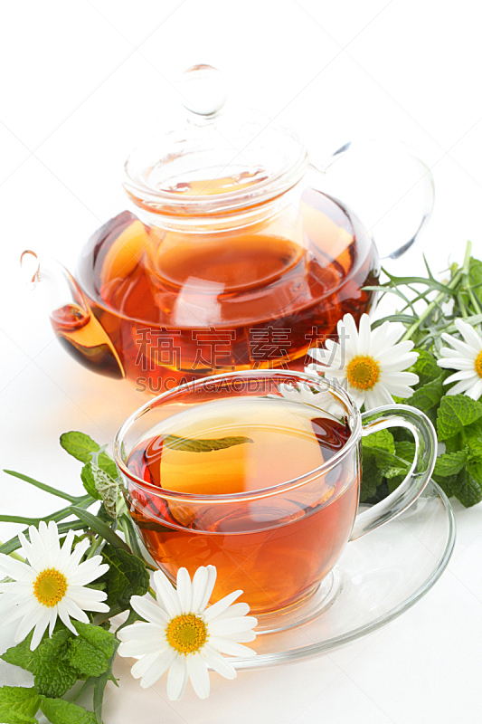 红茶,垂直画幅,茶,茶壶,无人,玻璃,玻璃杯,饮料,薄荷叶,杯