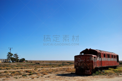 玛瑞,被抛弃的,南澳大利亚,长途车,火车,水平画幅,沙子,无人,路,独处