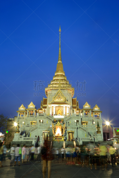 犹太安息日,旅途,热情,泰国,黄昏,建筑,夜晚,金佛寺,垂直画幅