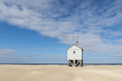 荷兰,海滩小屋,泰尔斯海灵岛,名声,水,天空,台阶,水平画幅,沙子,易接近性