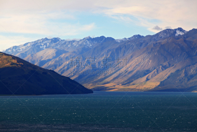 新西兰,哈威亚湖,hawea,特卡波,皇后镇,天空,新的,水平画幅,山,无人