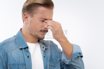 疲劳的,男人,琴码,人的鼻子,青少年,半身像,男性,青年人,模型