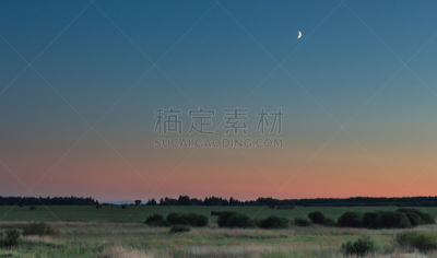 切片食物,月亮,天空,水平画幅,夜晚,无人,曙暮光,黄昏,户外