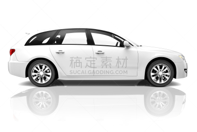 白色,汽车,三维图形,华贵,多功能车,侧面视角,侧面像,概念车,电车,电动汽车