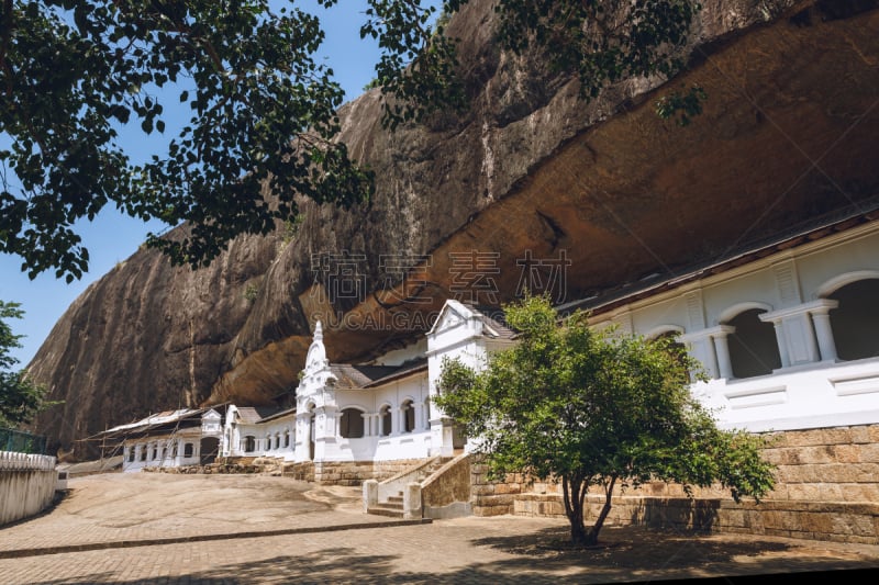 斯里兰卡,建筑外部,山,风景,丹布拉,在之后,非都市风光,旅游目的地,水平画幅,绿色