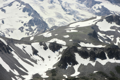 雷尼尔雪山,雪,冰河,山谷,冰,雨山天堂峡谷,高椅山脊,皮尔斯县,高地,休眠火山