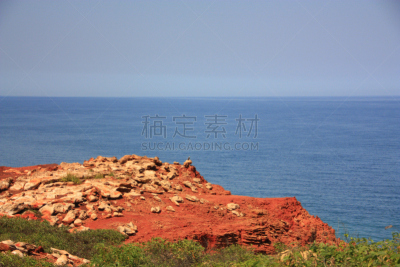 cape leveque,西澳大利亚,自然,半岛,水平画幅,沙子,无人,蓝色,方向,海洋