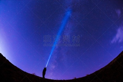 星系,天空,夜晚,星星,自然,水平画幅,秋天,人,户外,手电筒