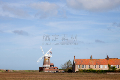 cley next the sea,诺福克,英格兰,海洋,下一个,风车,传统风车,东安格利亚,英格兰东部,天空
