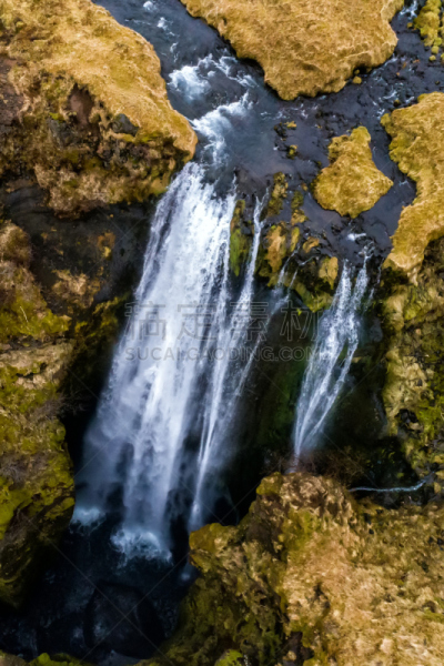 瀑布,航拍视角,seljalandsfoss waterfall,华盛顿州,视角,飘然,浪漫,环境,自然神力,著名景点