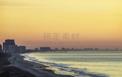 米特海滩,早晨,南卡罗来那,度假胜地,外立面,水平画幅,沙子,无人,户外,海滩