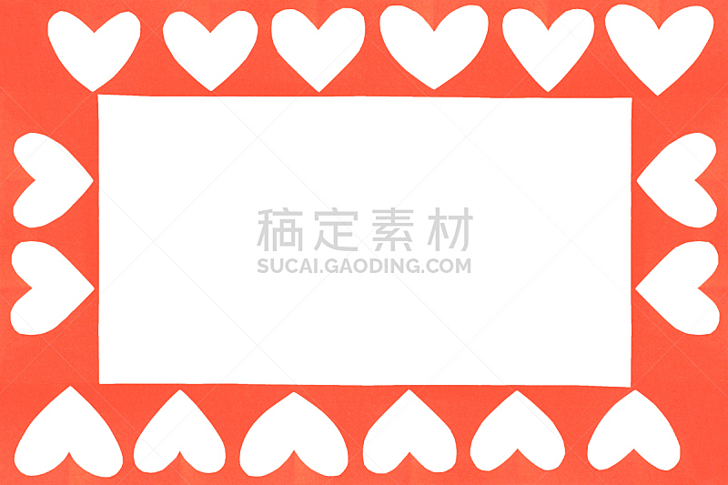 边框,情人节,红色,心型,纸,白昼,正方形,背景,概念,接力赛