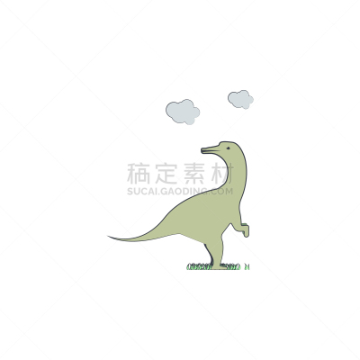 卡通,侏罗纪,计算机图标,古老的,概念,蜘蛛网,彩色图片,脐钉,力克斯兔,食草动物