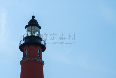 灯塔楼,顶部,代顿海滩,窗户,天空,海滩,水平画幅,无人,蓝色,墨西哥湾沿岸国家