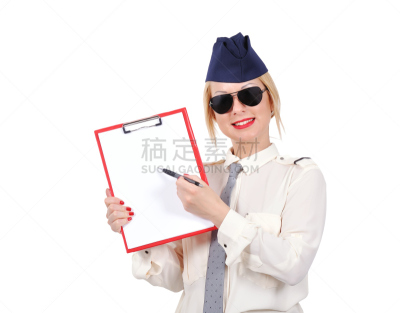 机舱乘务员,空白的,写字板,拿着,美,留白,风,水平画幅,友好运动会,美人