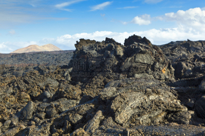 石头,火山,自然美,建筑结构,timanfaya national park,勒马前行,兰萨罗特岛,天空,褐色,水平画幅