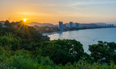 华欣,山,在之后,地形,户外,黄昏,自然,风景,图像,水平画幅