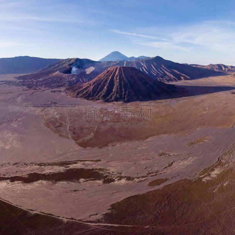 印度尼西亚,火山,火山口,爪哇,火山喷口,塞梅鲁火山,在之后,背景,婆罗摩火山,爆发