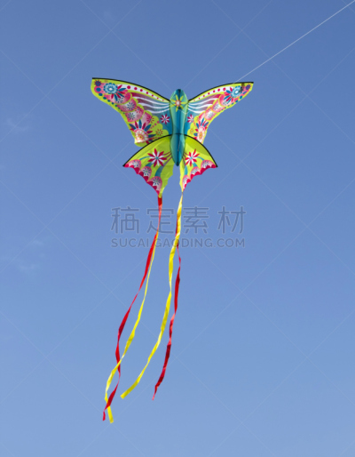 风筝,多色的,垂直画幅,天空,美,风,形状,进行中,蝴蝶,蓝色