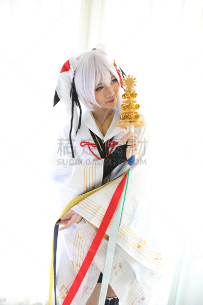 日本,角色扮演,日本漫画风格,住宅房间,白色,垂直画幅,美,青少年,彩妆,雪