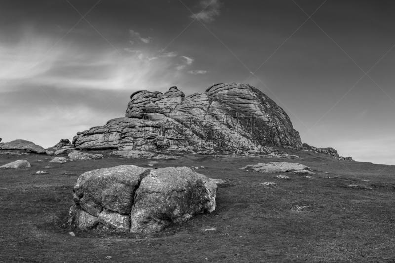 黑托岩,dartmoor,德文郡,峭壁,公园,旷野,摩尔人风格,水平画幅,山,无人