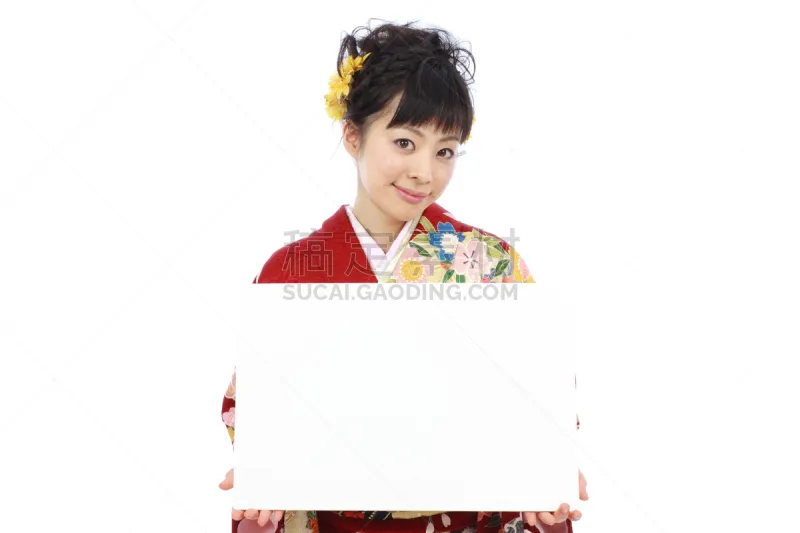 和服 白板 日本人 女人 拿着 衣服 水平画幅 优美 美人 仅成年人图片素材下载 稿定素材