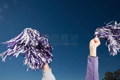 啦啦队,赛前运动会,手摇花,天空,青少年,留白,灵性,四肢,青年人,学校